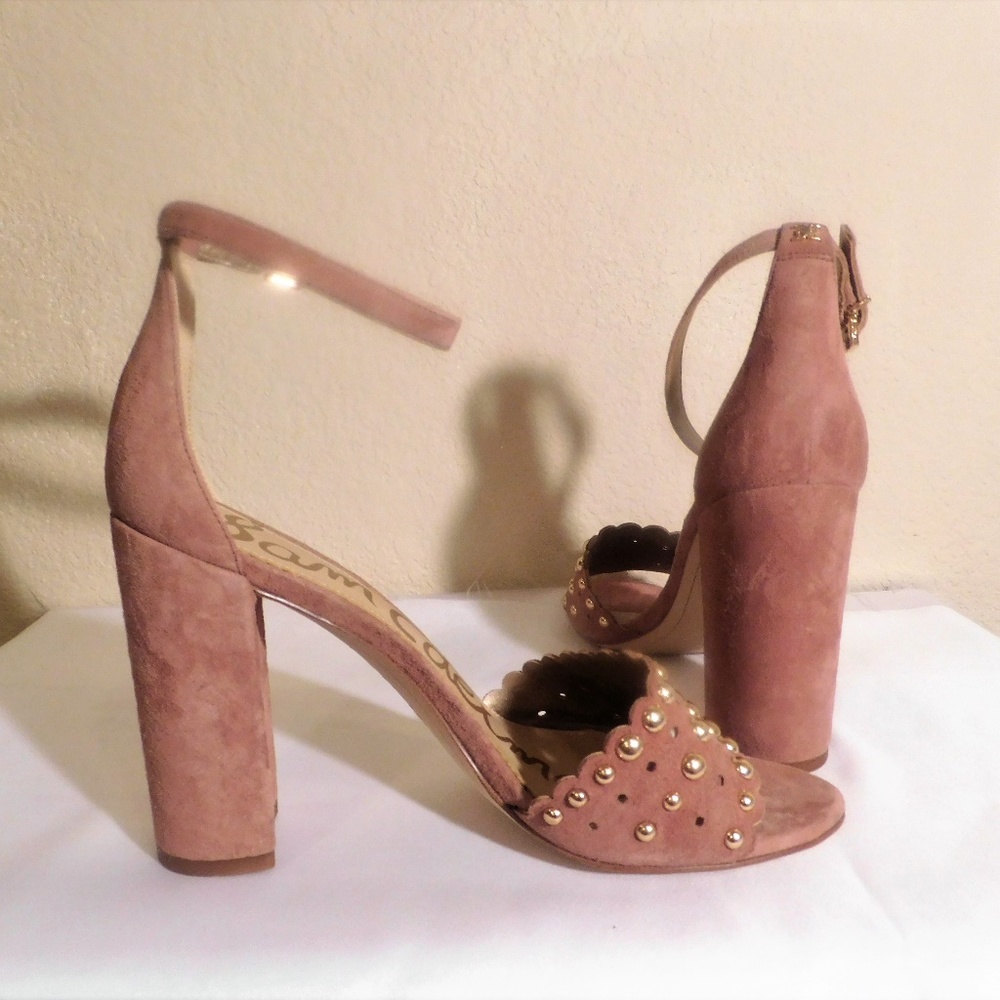 Sam Edelman Pink Blush Studded Block Heel